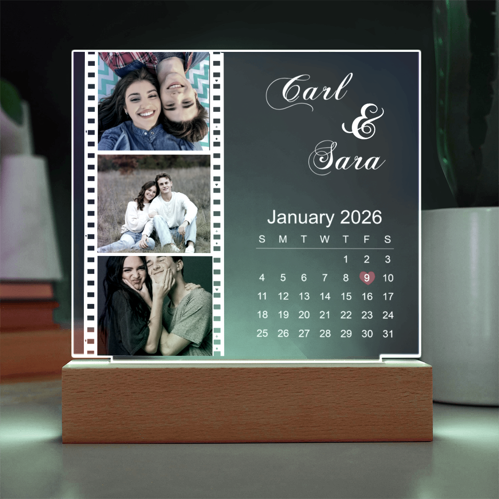 Personalized Couples Photo with Calendar