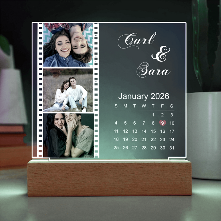 Personalized Couples Photo with Calendar
