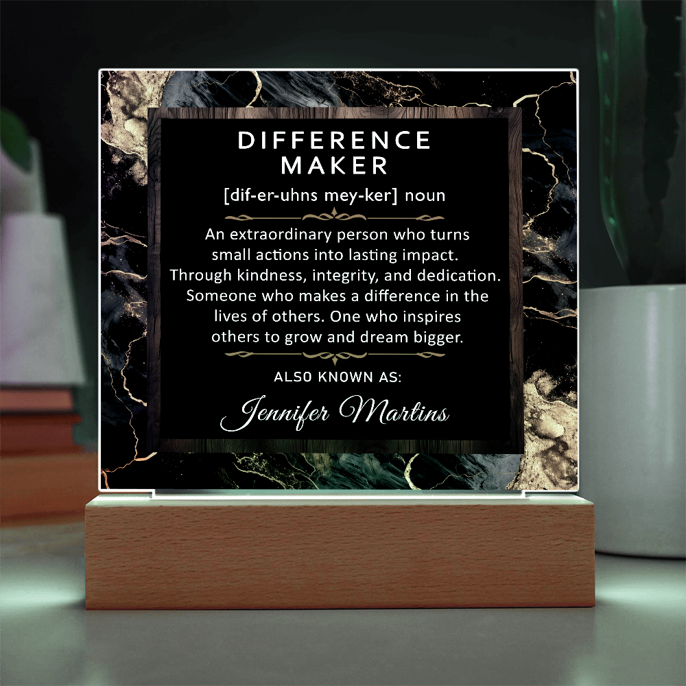 Personalized Difference Maker Thank you Gift