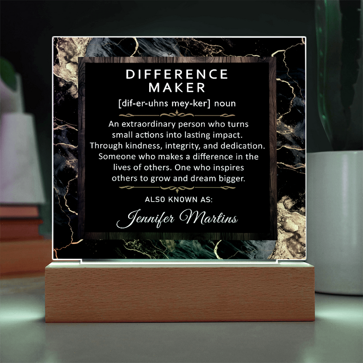 Personalized Difference Maker Thank you Gift
