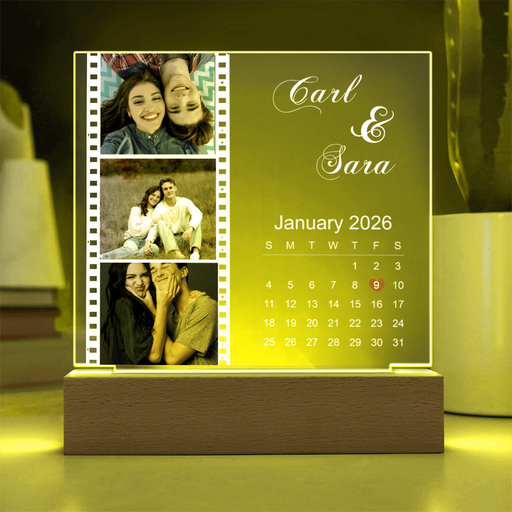 Personalized Couples Photo with Calendar