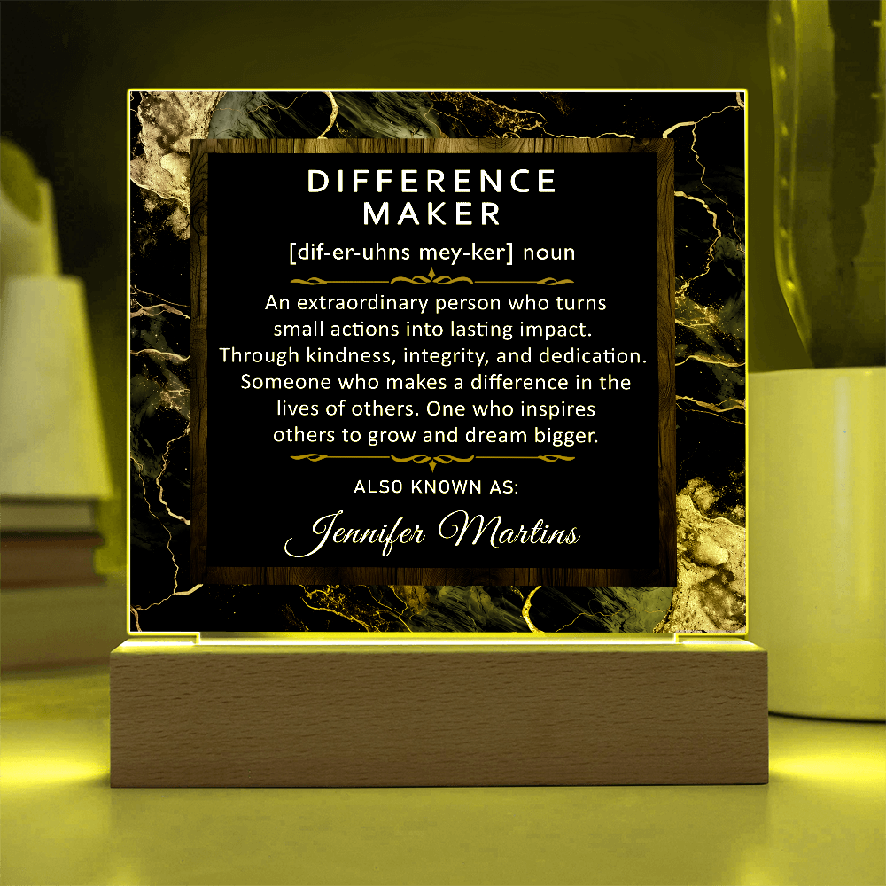Personalized Difference Maker Thank you Gift