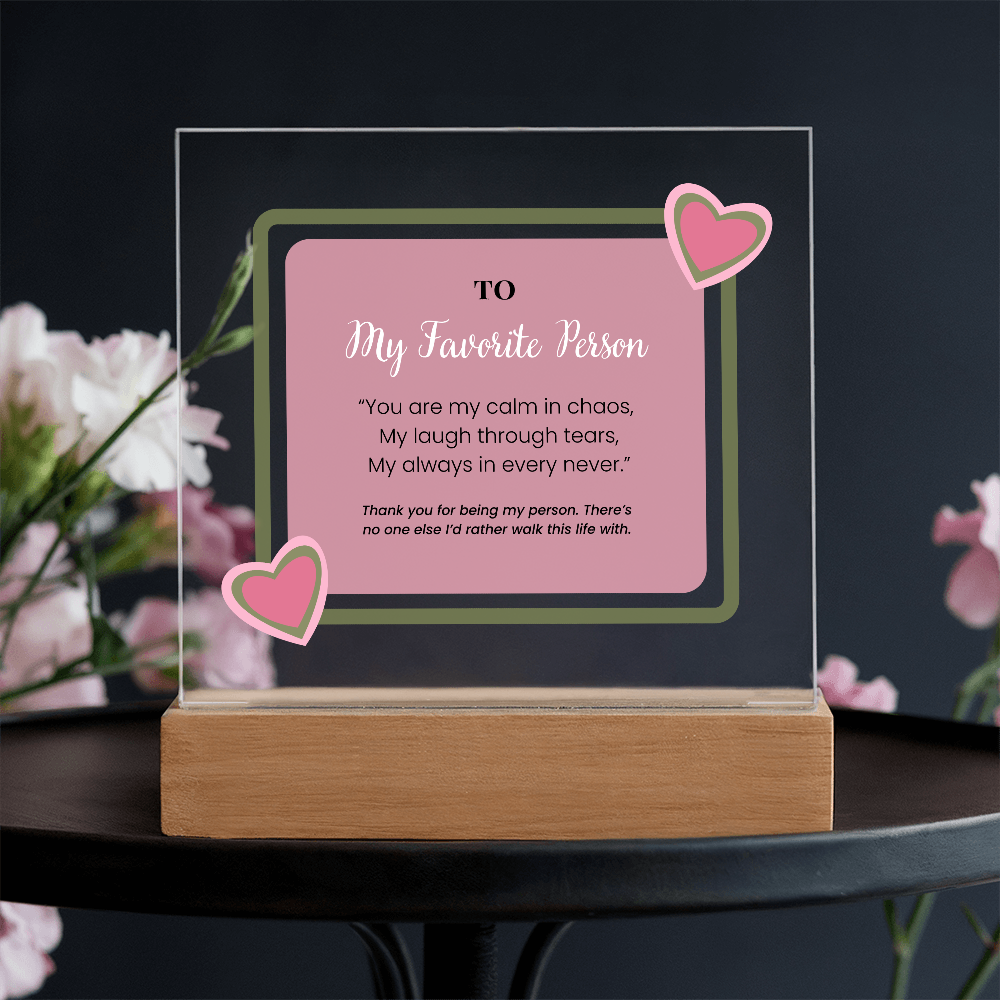 Friendship Acrylic Plaque - My Favorite Person