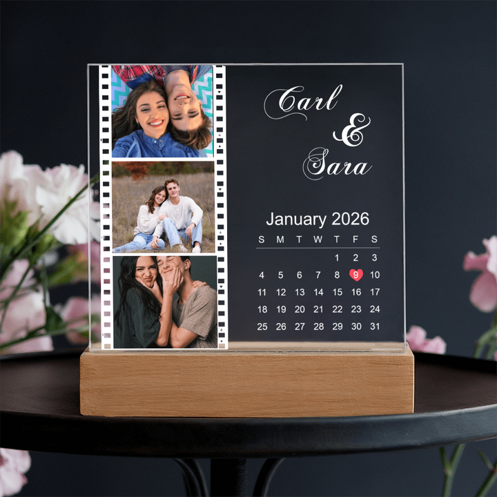 Personalized Couples Photo with Calendar
