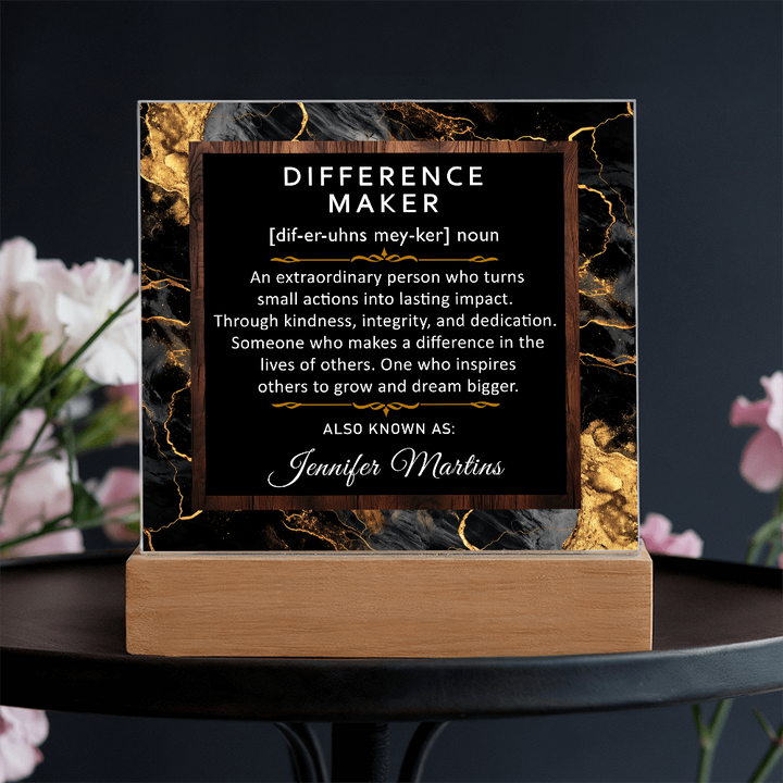 Personalized Difference Maker Thank you Gift