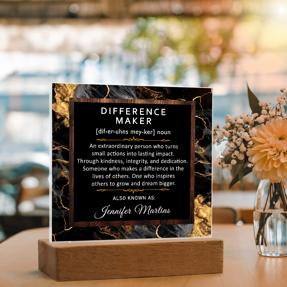 Personalized Difference Maker Thank you Gift