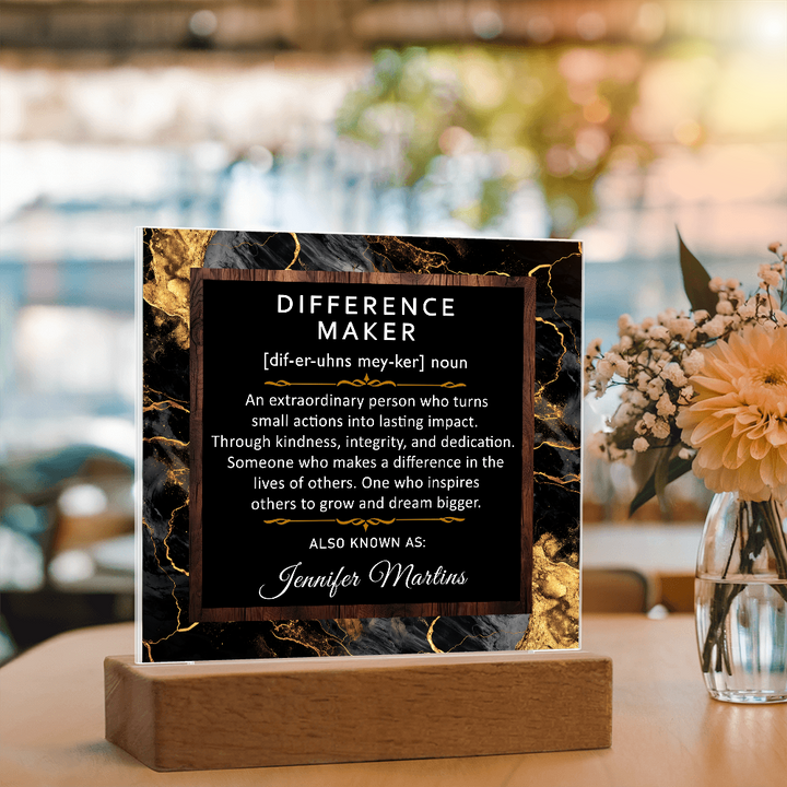 Personalized Difference Maker Thank you Gift