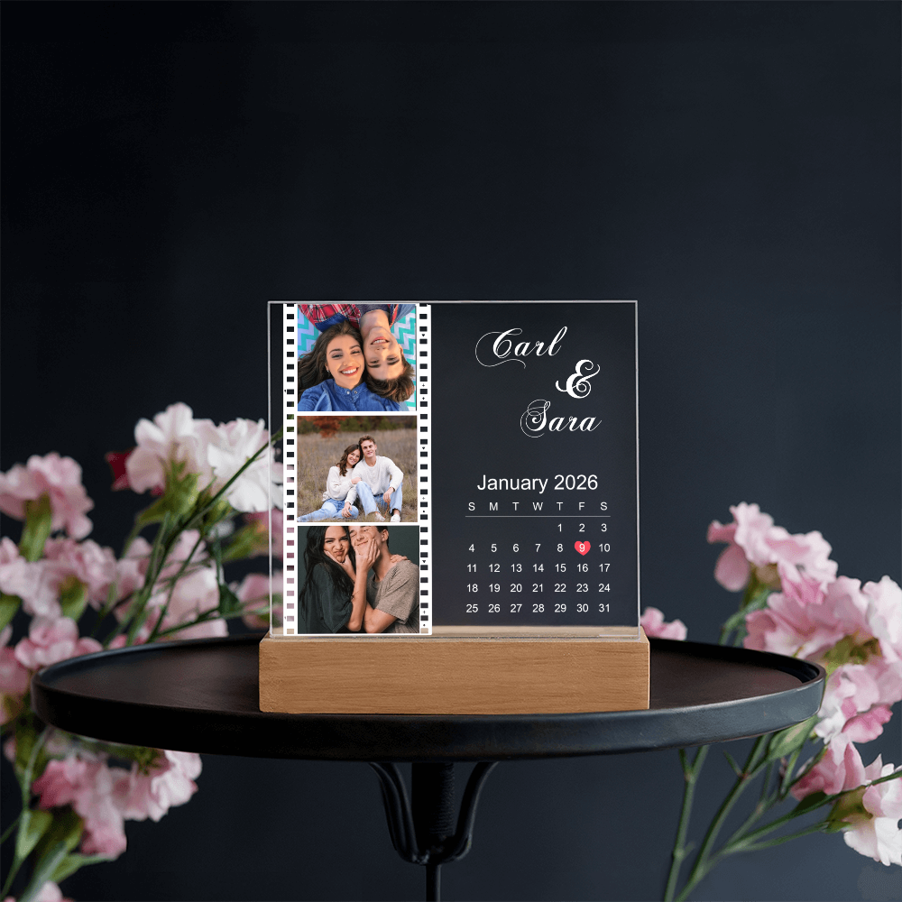 Personalized Couples Photo with Calendar