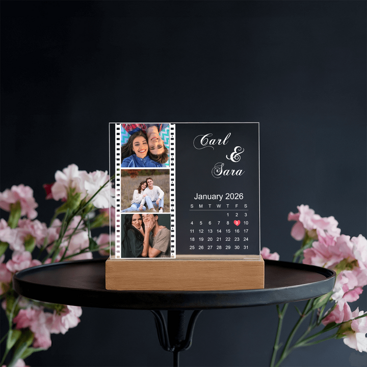 Personalized Couples Photo with Calendar