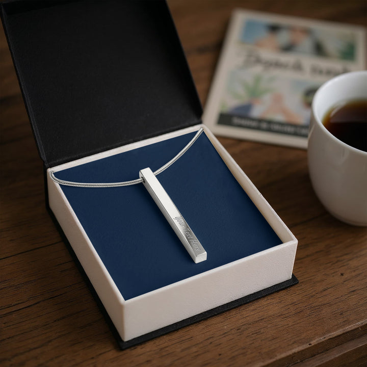 Daily Reminder of Strength - Engraved Bar Necklace