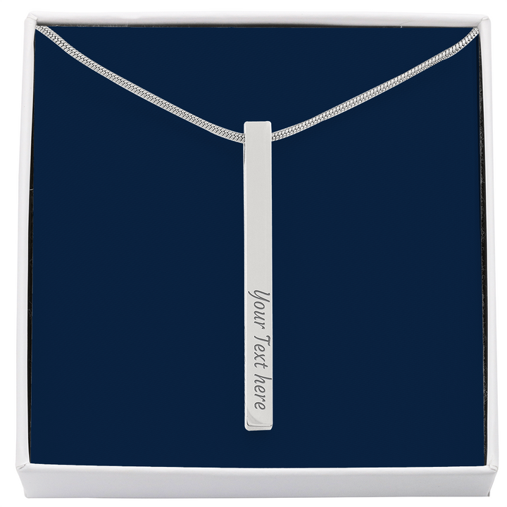 Daily Reminder of Strength - Engraved Bar Necklace