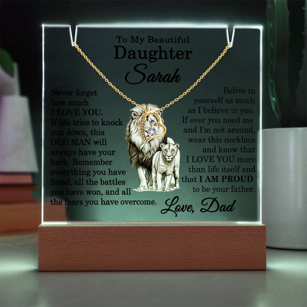 Personalized Daughter Plaque gift from Dad