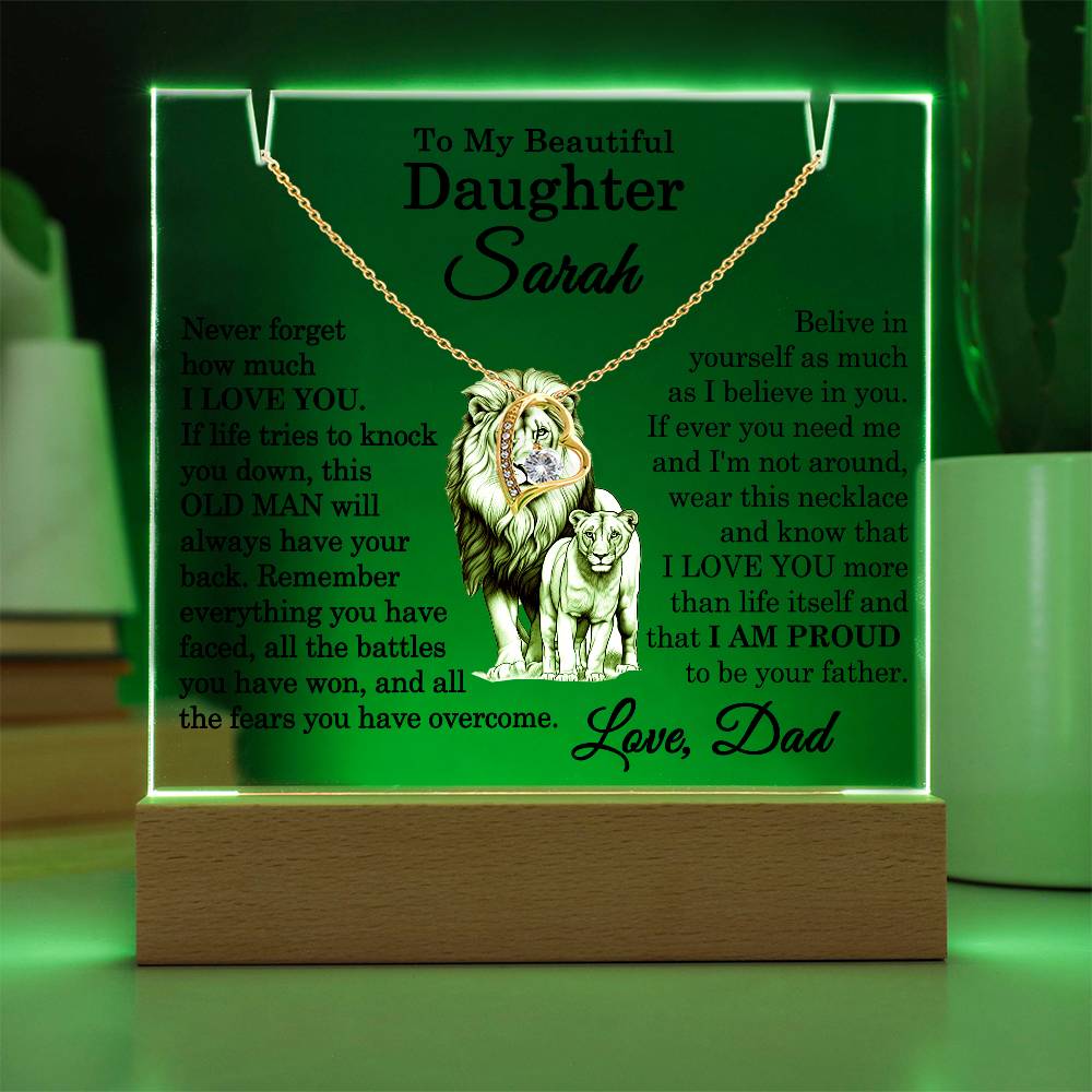 Personalized Daughter Plaque gift from Dad