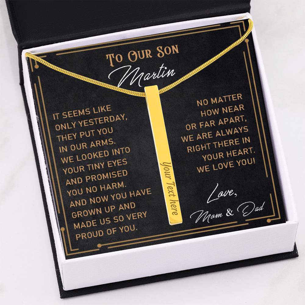 Gift for Son Necklace From Parents