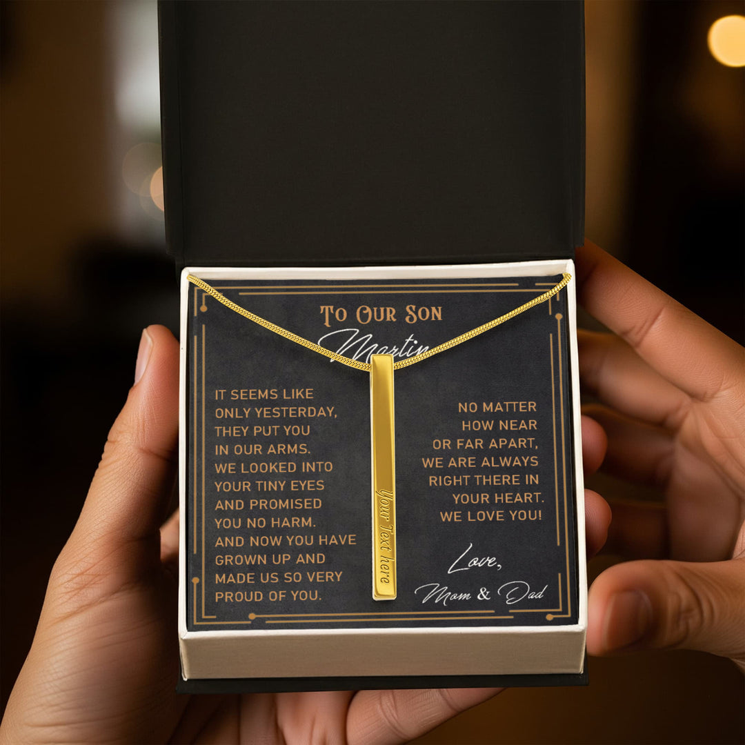 Gift for Son Necklace From Parents