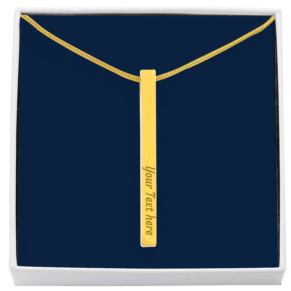 Daily Reminder of Strength - Engraved Bar Necklace