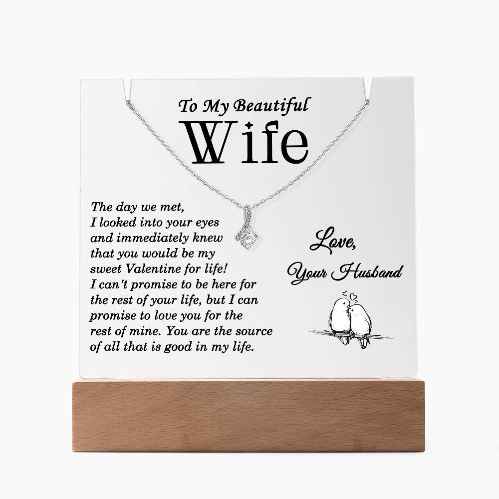 silver necklace for wife