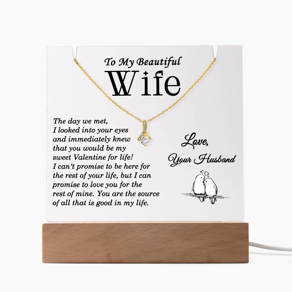 To My Beautiful Wife Plaque