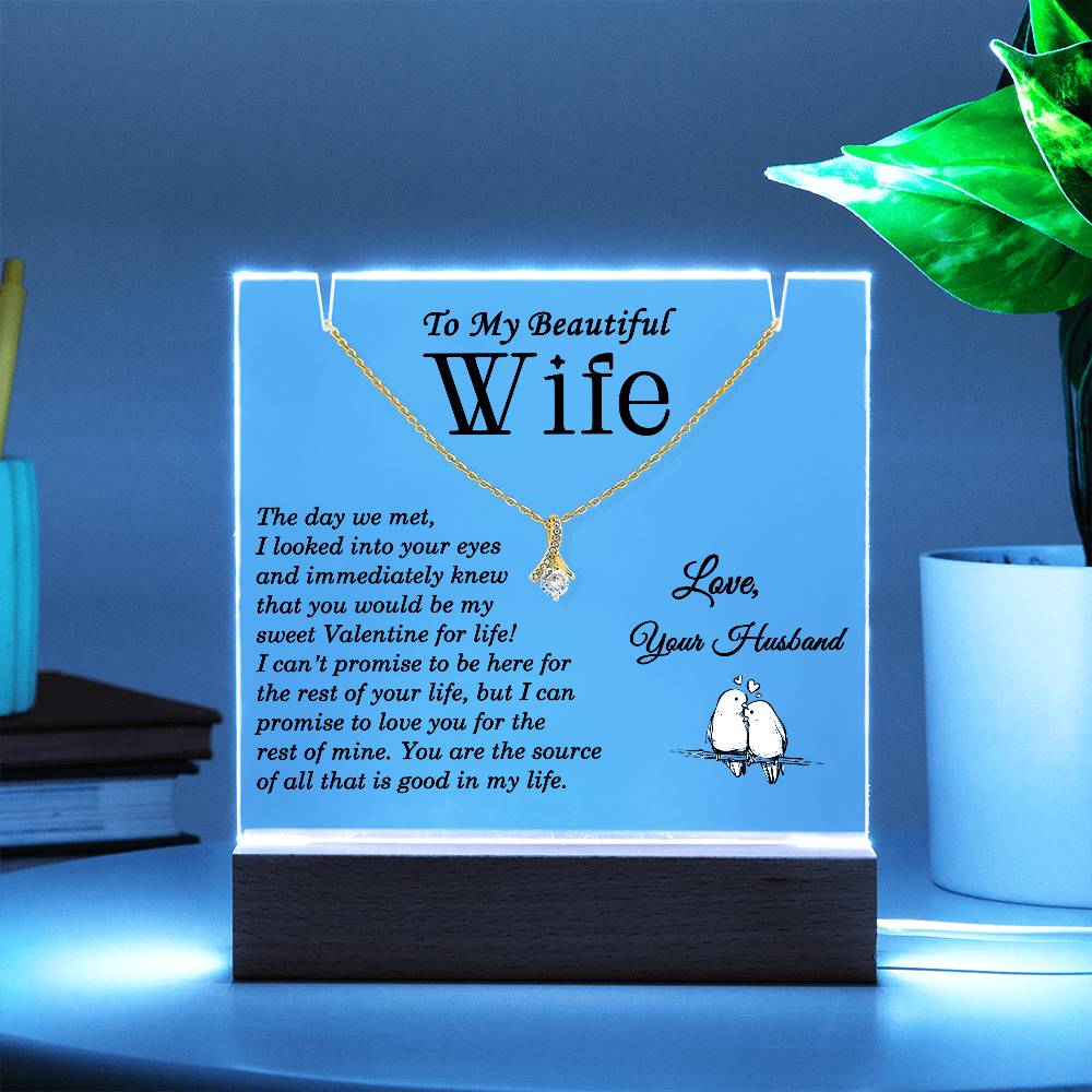 To My Beautiful Wife Plaque