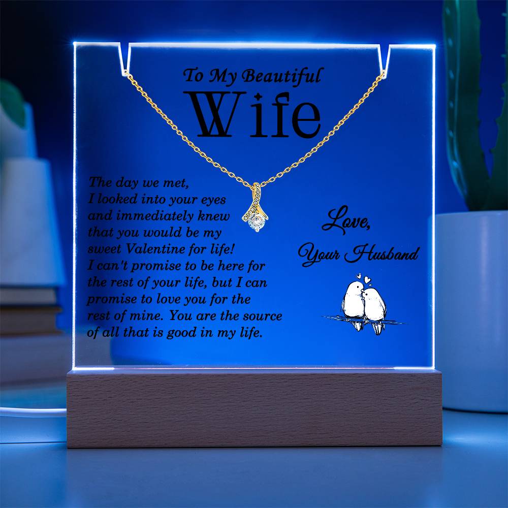 To My Beautiful Wife Plaque