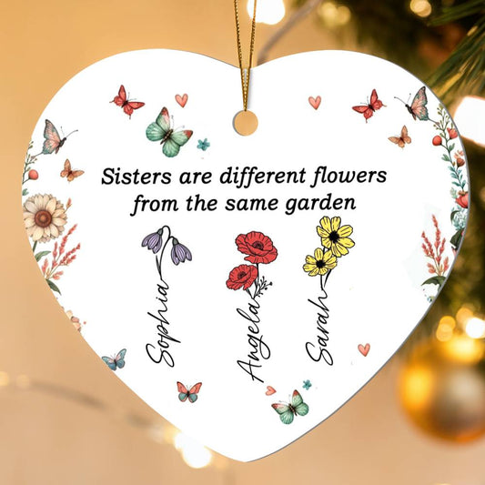 Sisters Birth Month Ornament