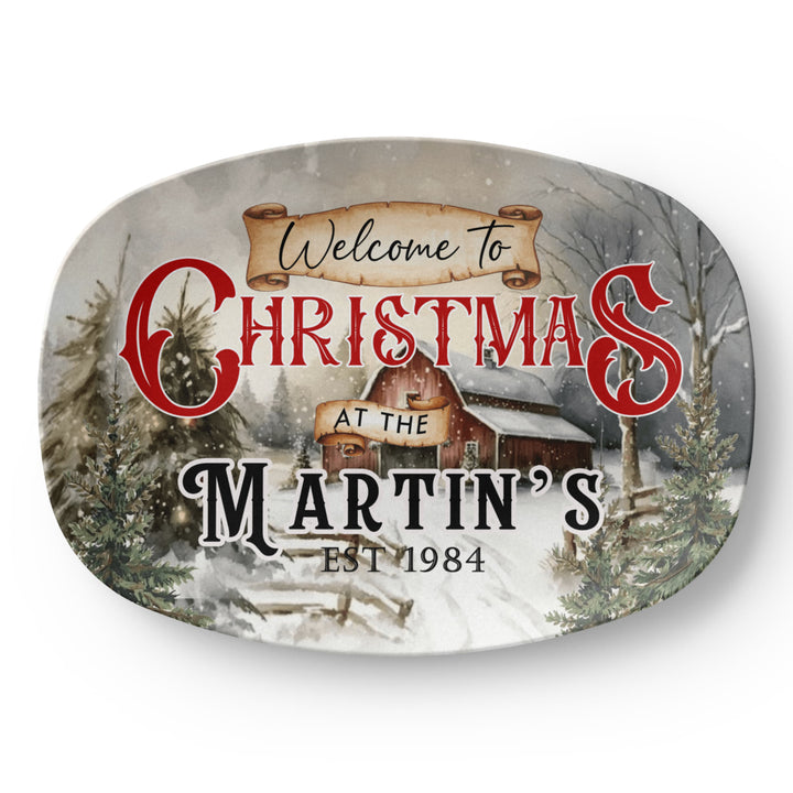 Personalized Christmas Family Name Sign