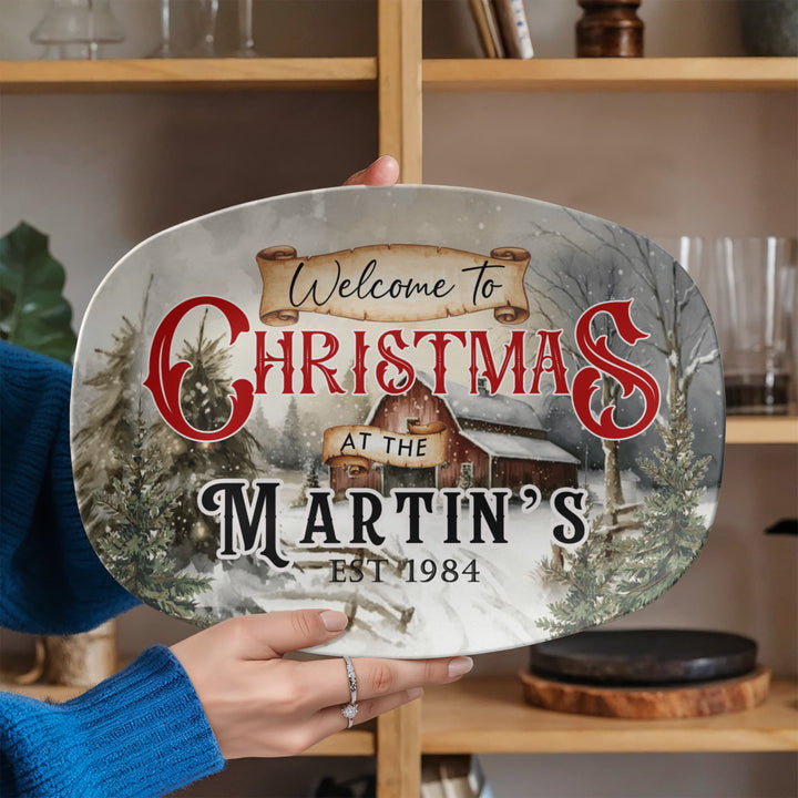 Personalized Christmas Family Name Sign