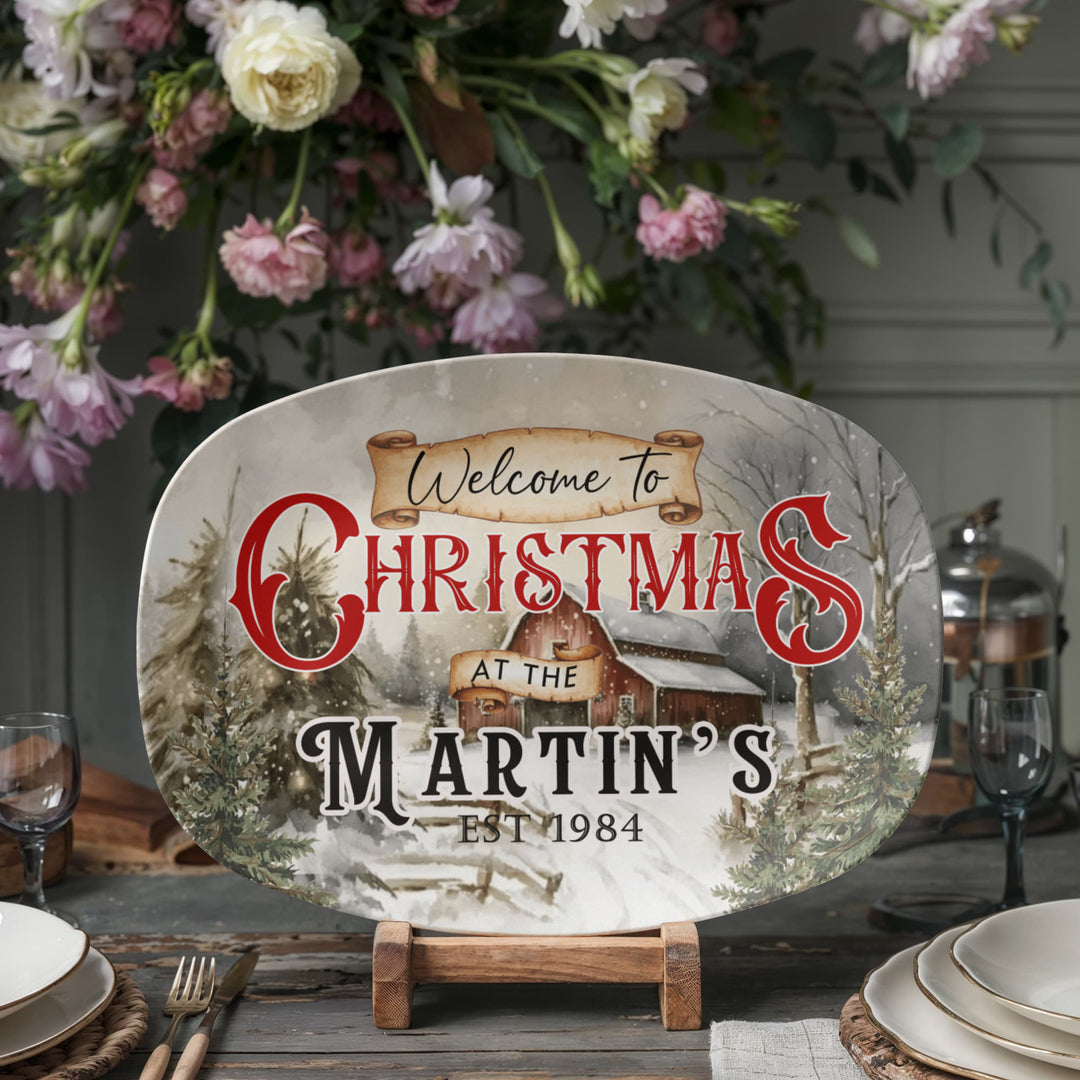 Personalized Christmas Family Name Sign