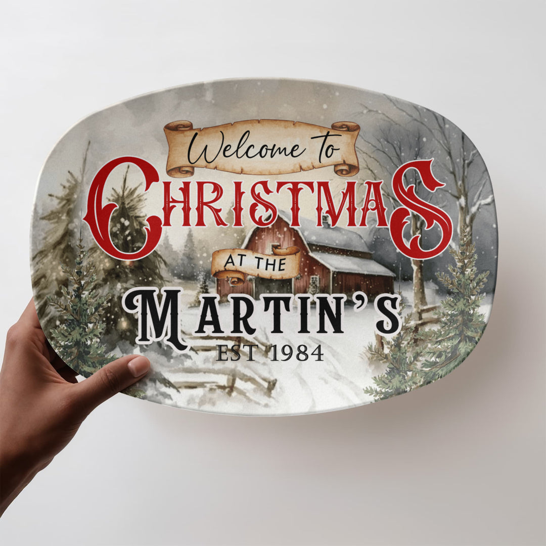 Personalized Christmas Family Name Sign