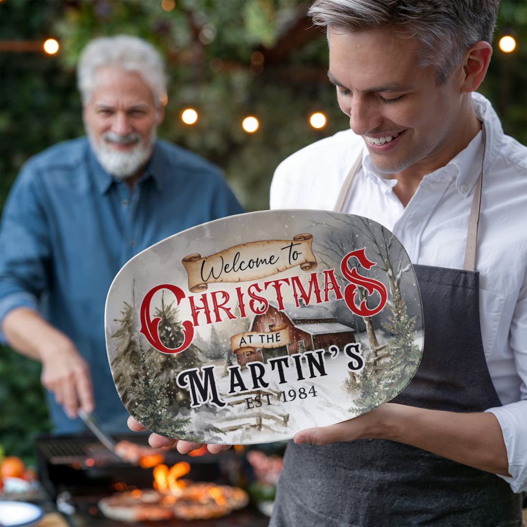 Personalized Christmas Family Name Sign