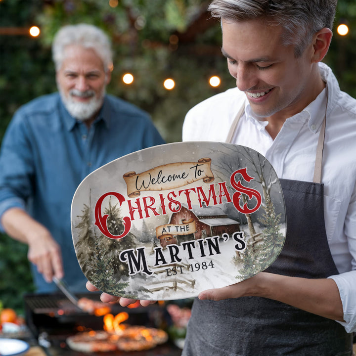 Personalized Christmas Family Name Sign