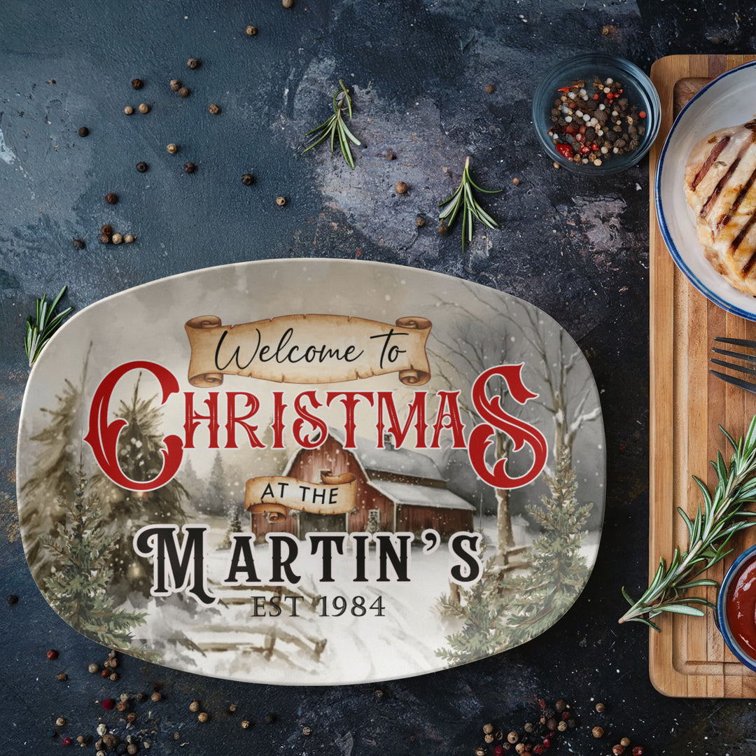 Personalized Christmas Family Name Sign