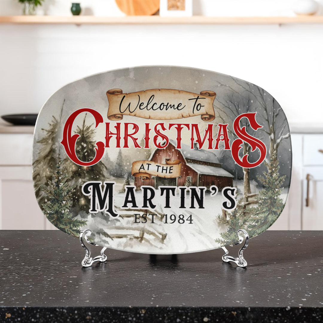 Personalized Christmas Family Name Sign