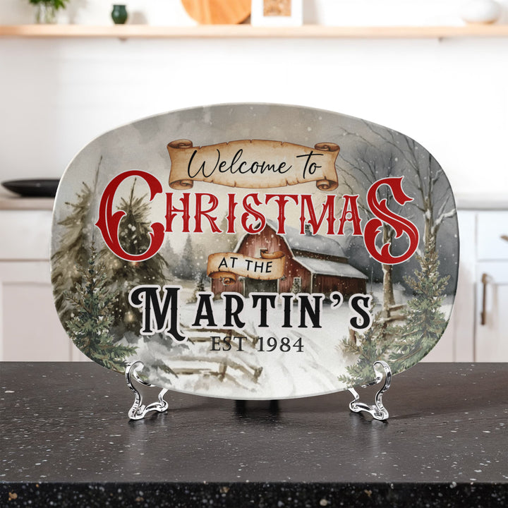 Personalized Christmas Family Name Sign