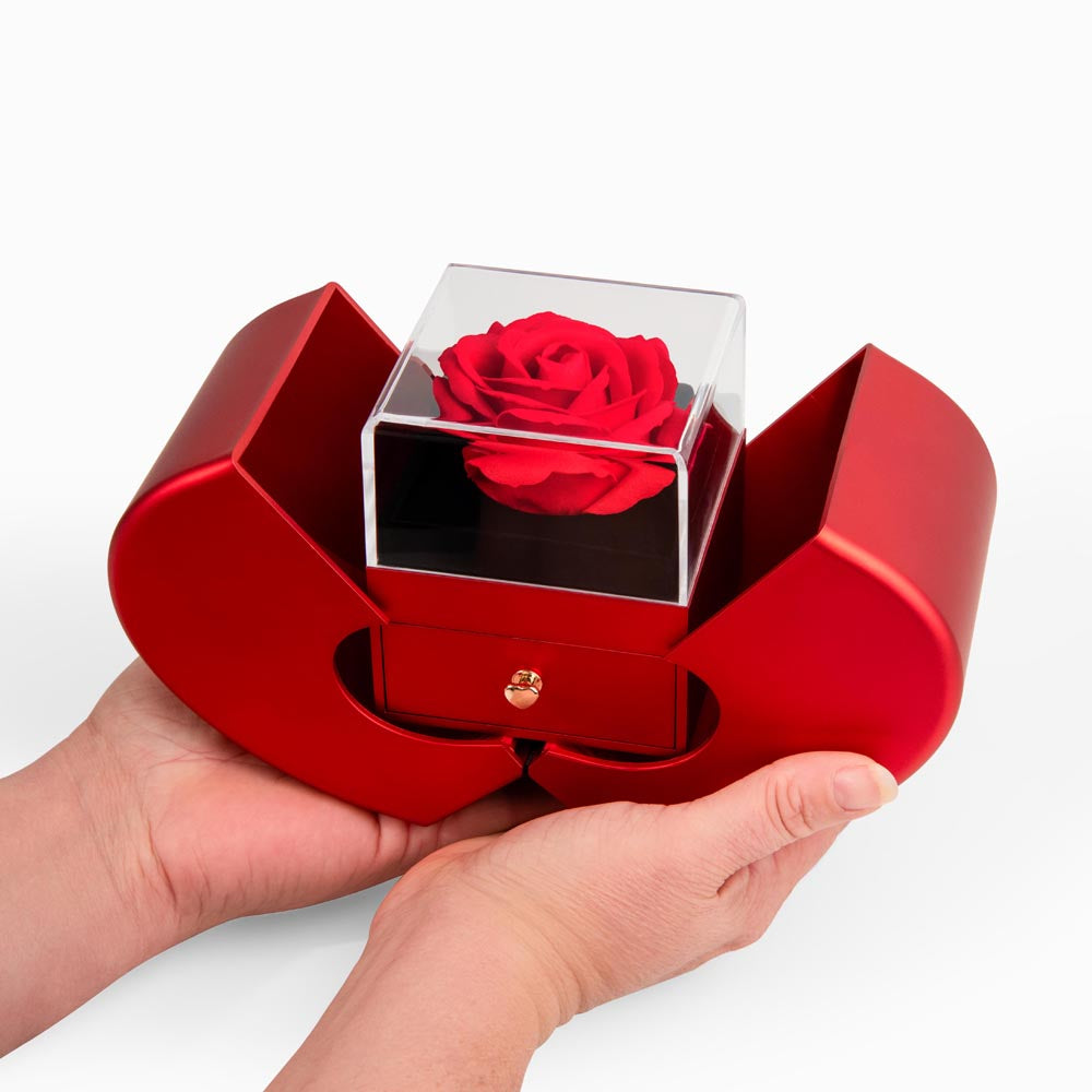 To My Beautiful Wife – Rose Box Necklace with Love Message
