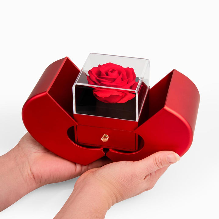 To My Beautiful Wife – Rose Box Necklace with Love Message