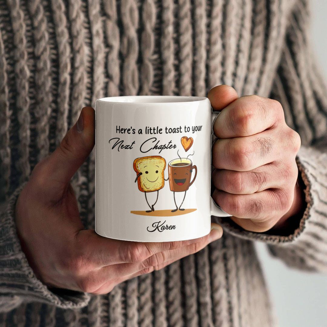 Personalized Toast and Coffee Retirement Mug