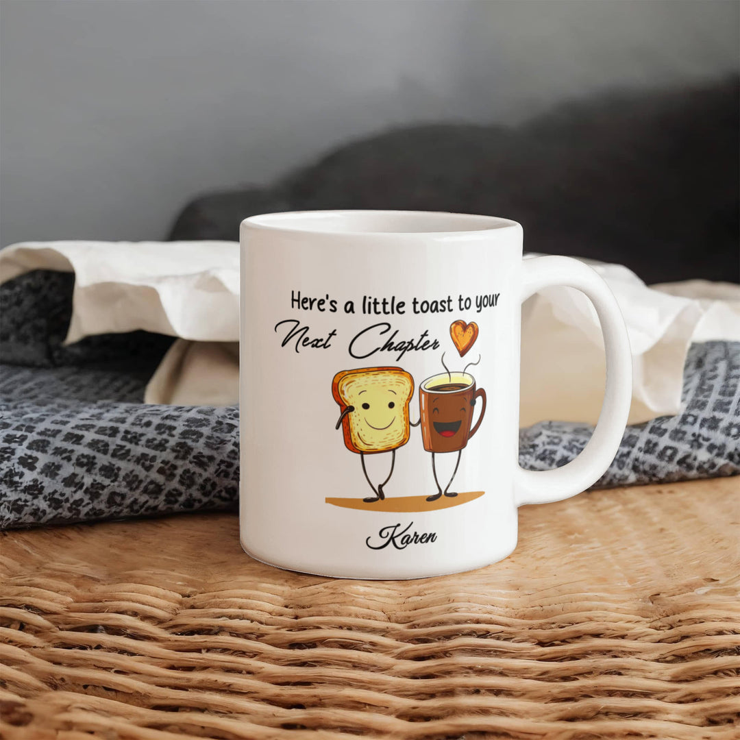 Personalized Toast and Coffee Retirement Mug