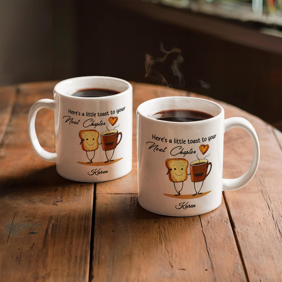 Personalized Toast and Coffee Retirement Mug
