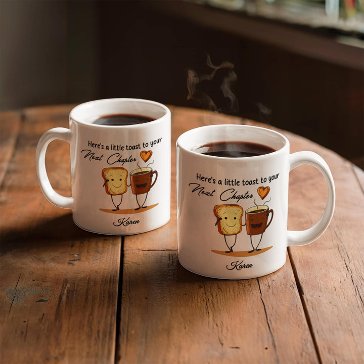 Personalized Toast and Coffee Retirement Mug