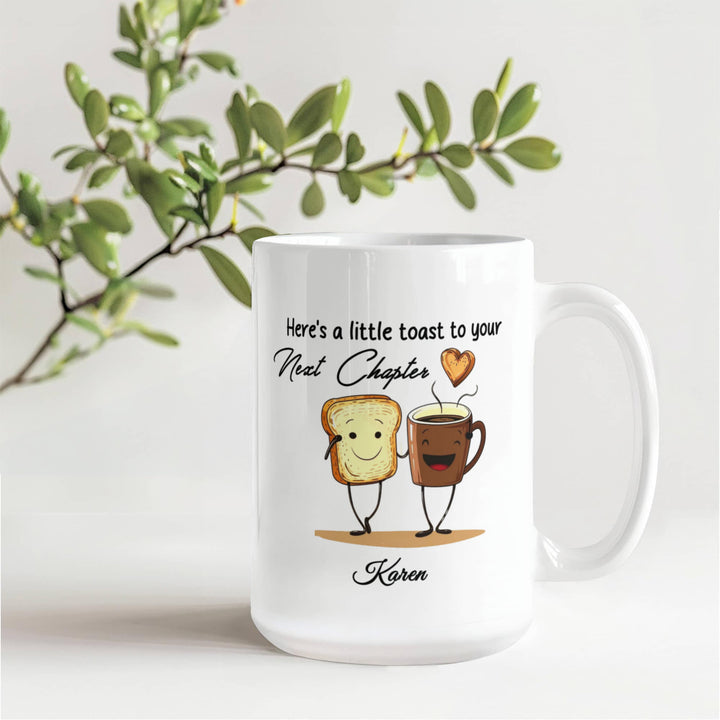 Personalized Toast and Coffee Retirement Mug
