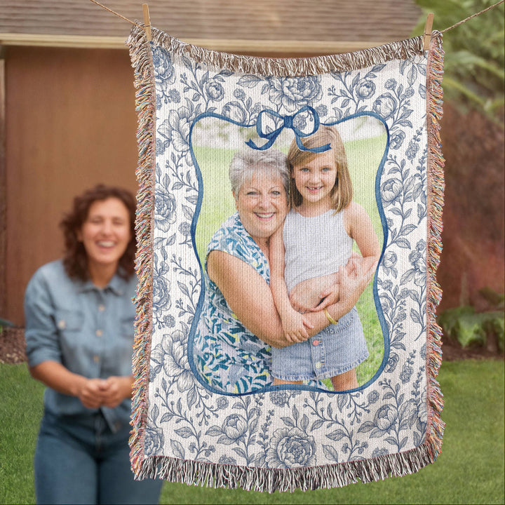 Personalized Grandma Woven Blanket
