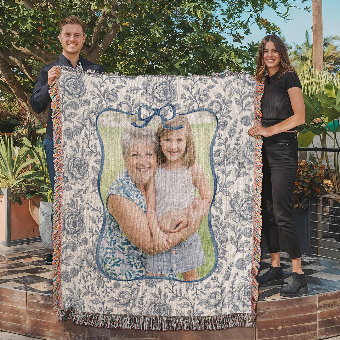 Personalized Grandma Woven Blanket