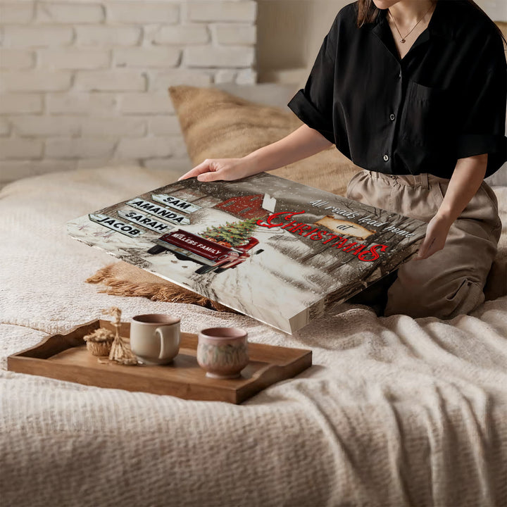 Personalized Family Christmas Sign Canvas