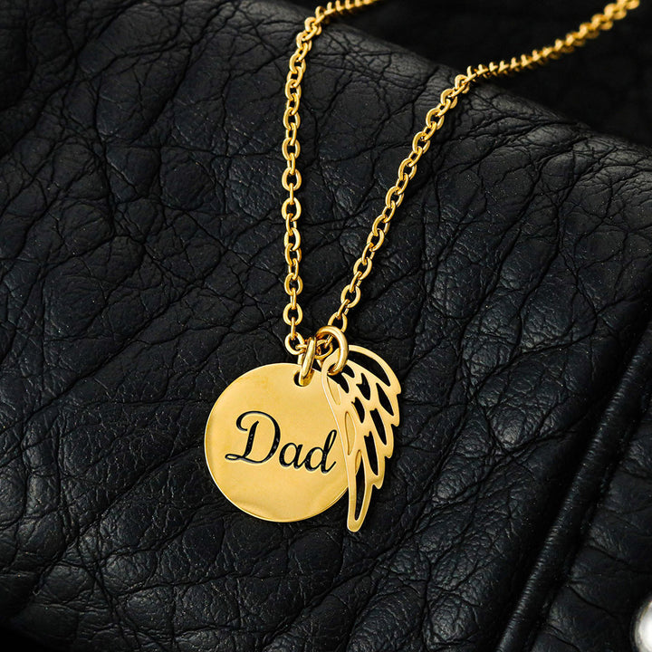 Loss of Father Sympathy Gift – Angel Wing Memorial Necklace