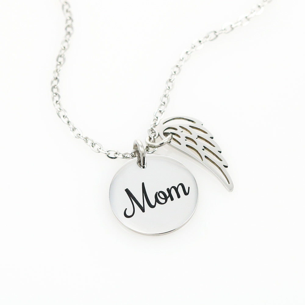 Loss of Mother Sympathy Gift – Angel Wing Memorial Necklace for Her