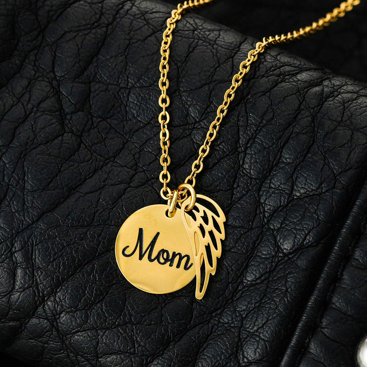 Loss of Mother Sympathy Gift – Angel Wing Memorial Necklace for Her