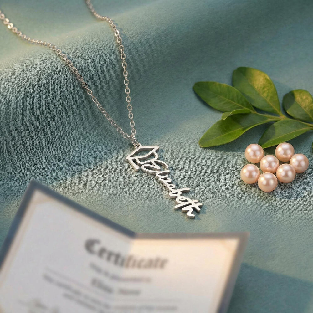 Personalized Graduation Cap Necklace