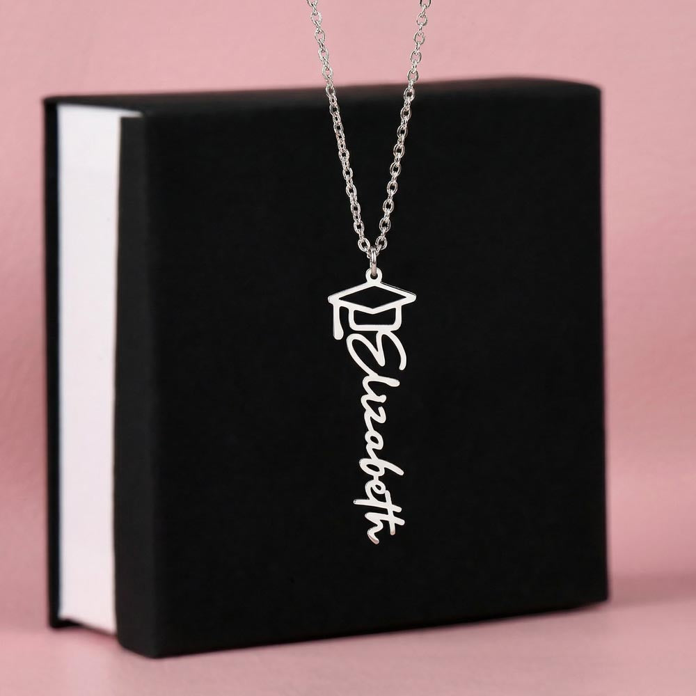 Personalized Graduation Cap Necklace