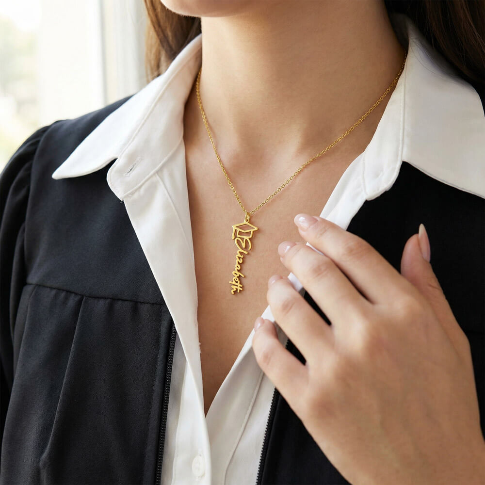 Personalized Graduation Cap Necklace
